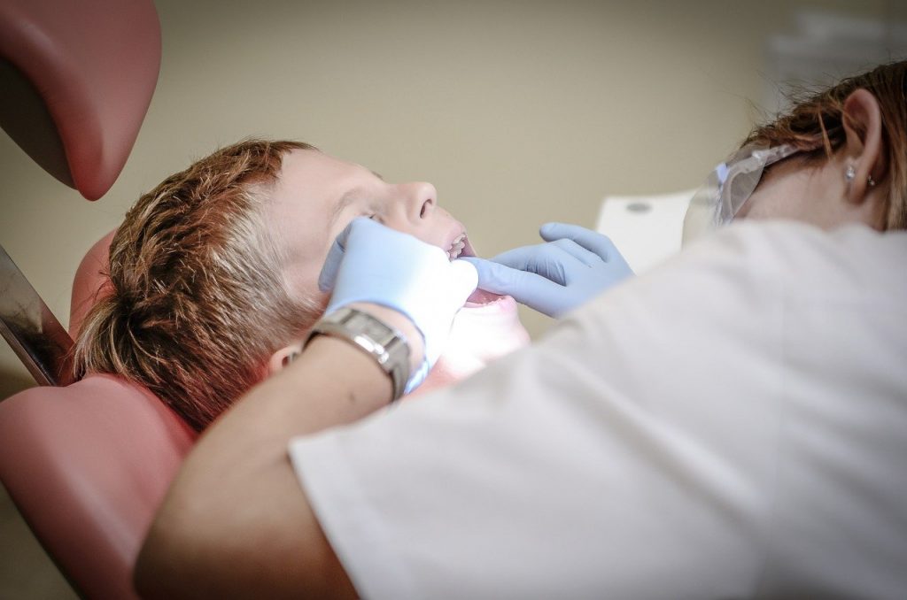 Child at a dentist